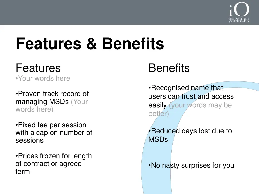 features benefits