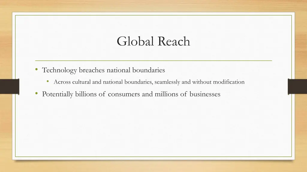 global reach