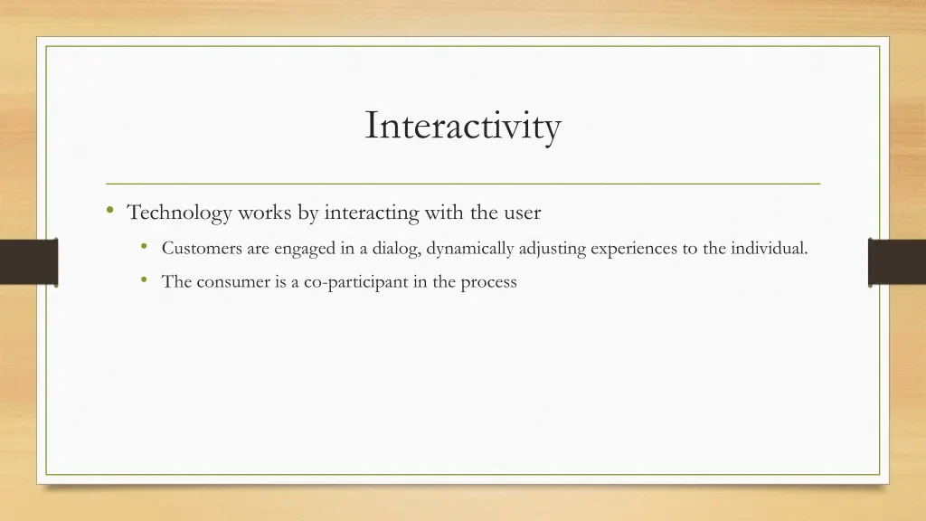 interactivity