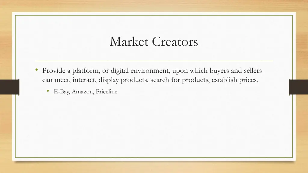 market creators