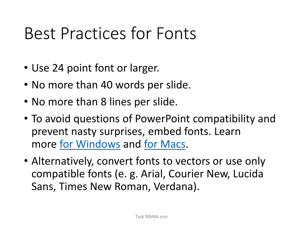 best practices for fonts