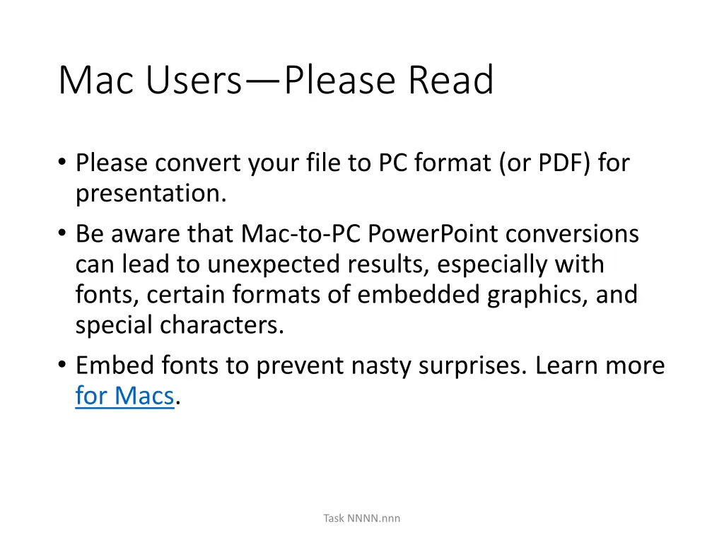 mac users please read