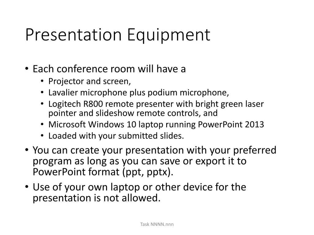 presentation equipment