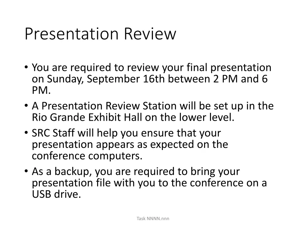 presentation review