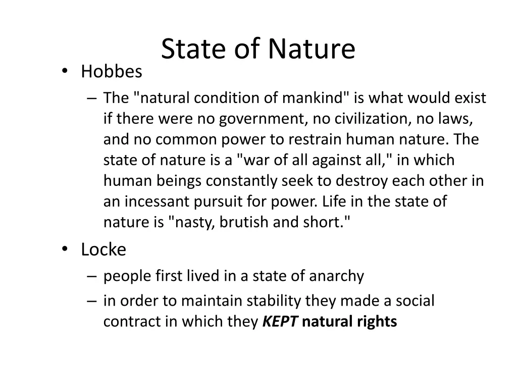 state of nature