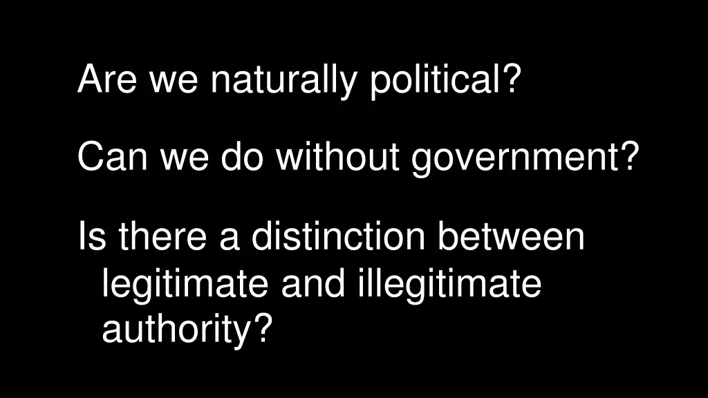 are we naturally political