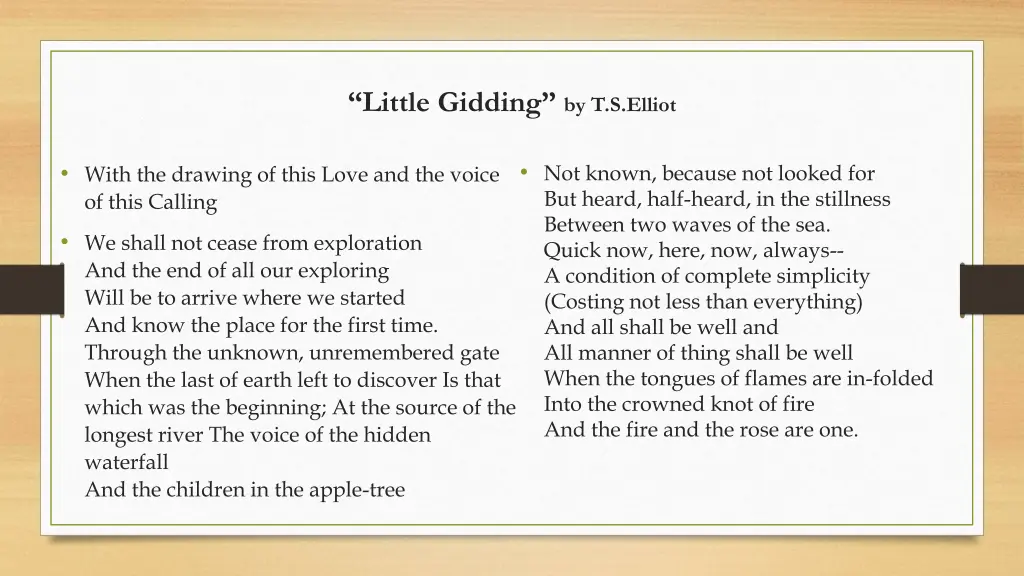 little gidding by t s elliot