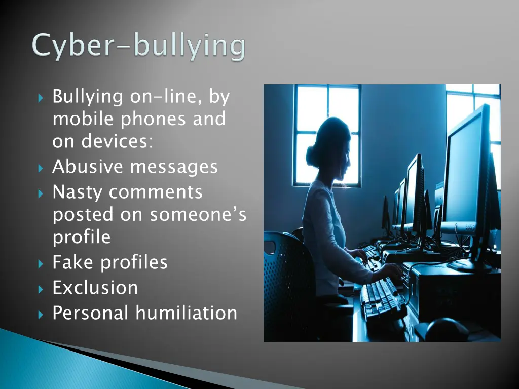 bullying on line by mobile phones and on devices