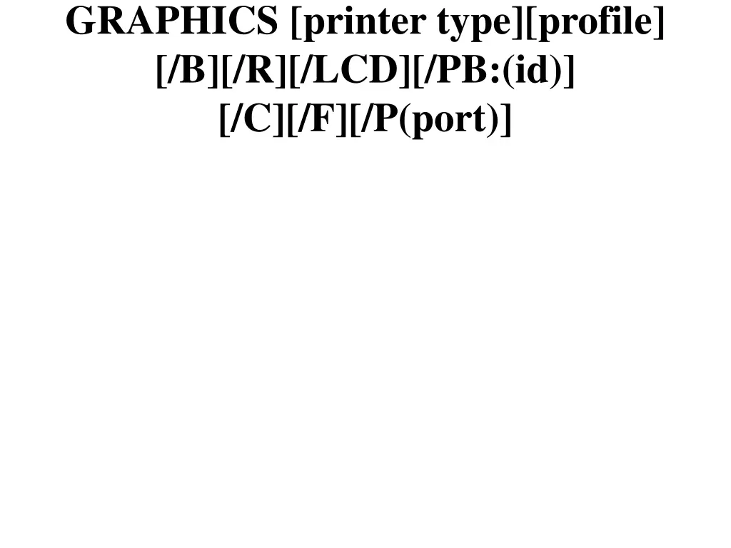 graphics printer type profile