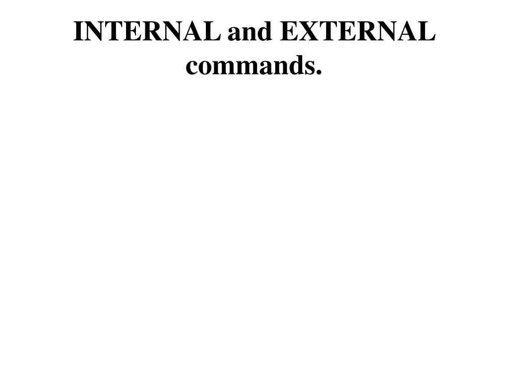 internal and external commands