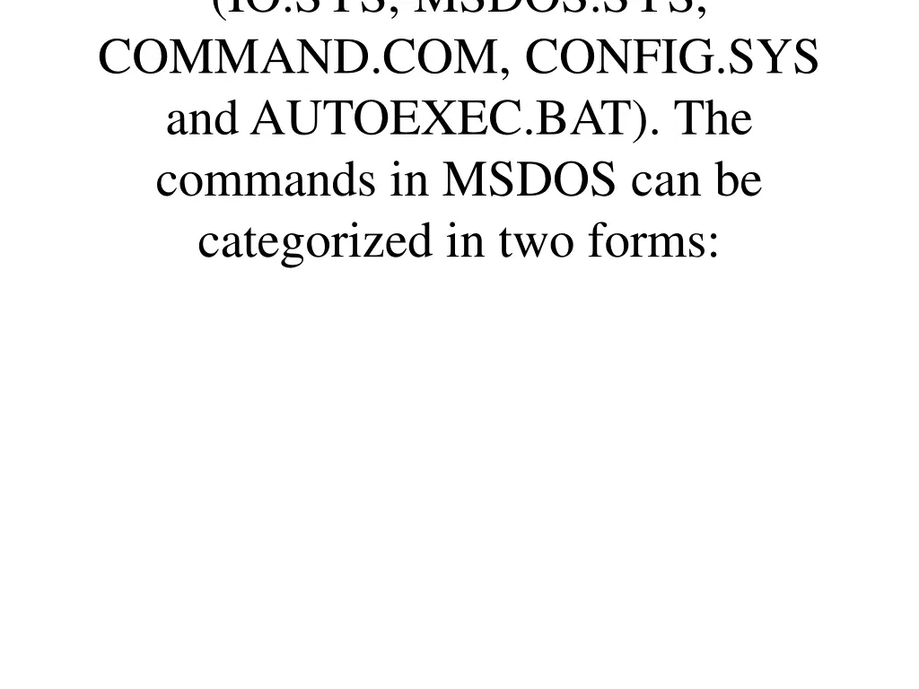 io sys msdos sys command com config