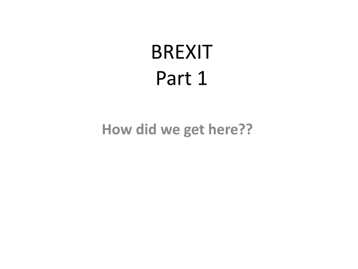 brexit part 1