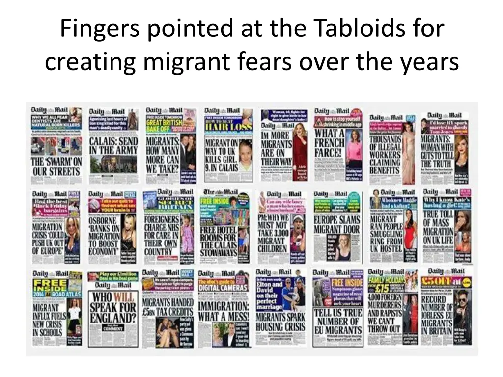 fingers pointed at the tabloids for creating