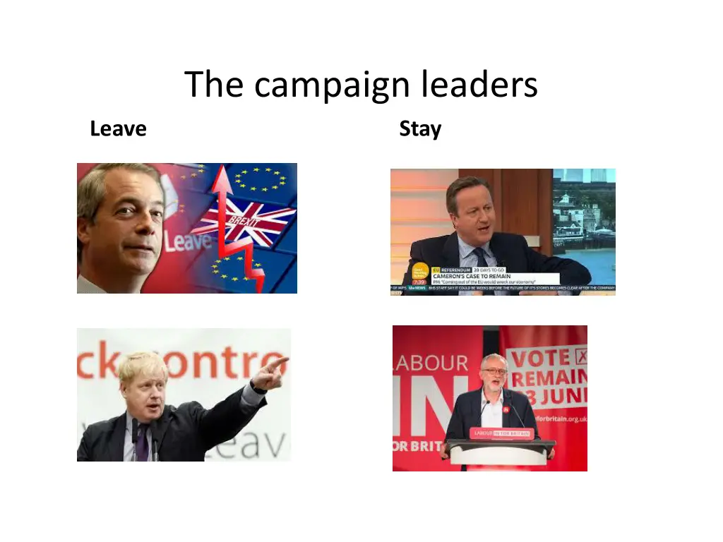 the campaign leaders