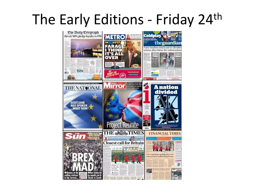 the early editions friday 24 th