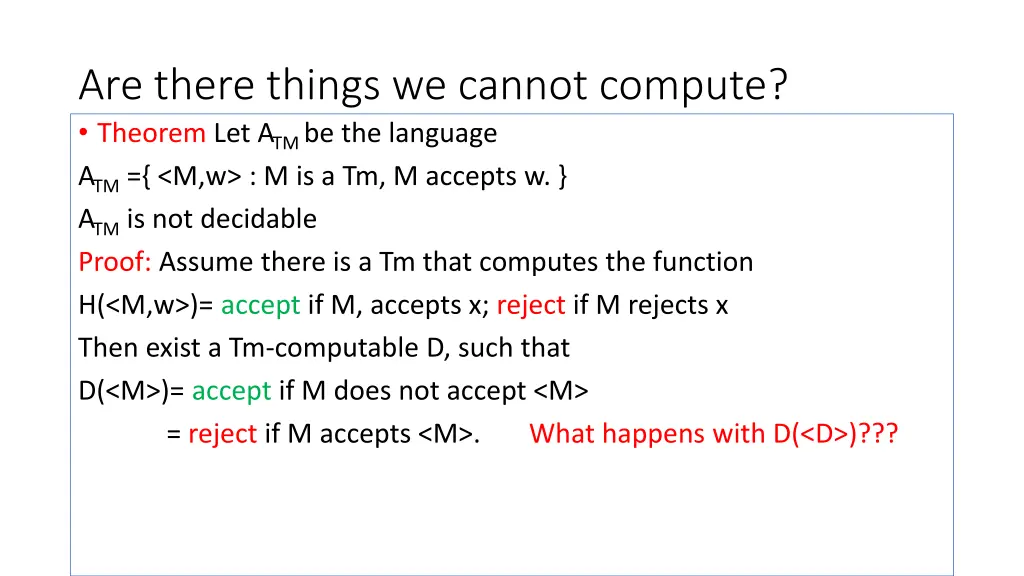 are there things we cannot compute theorem 2