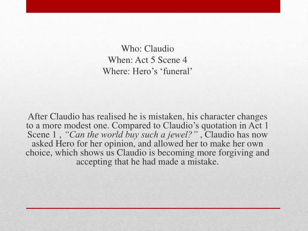 who claudio when act 5 scene 4 where hero