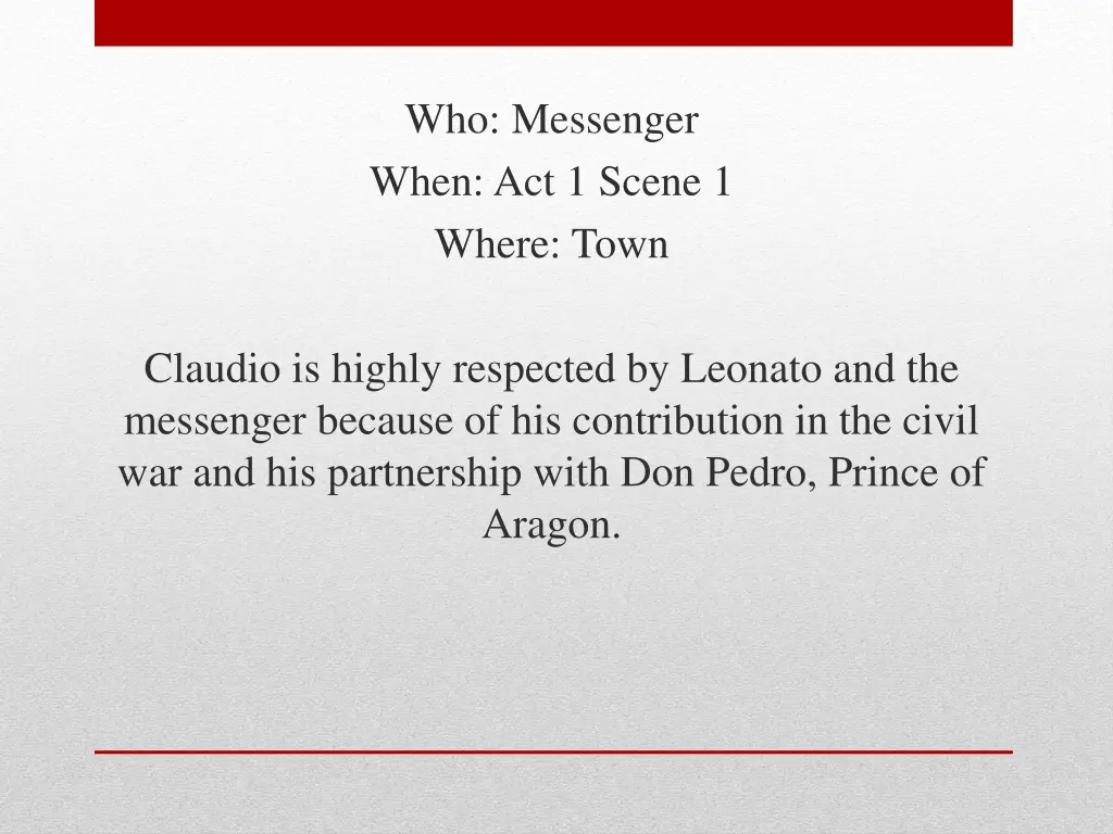 who messenger when act 1 scene 1 where town