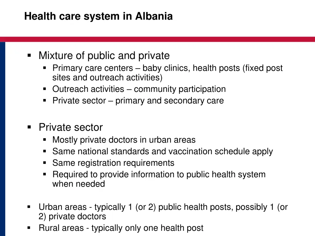 health care system in albania