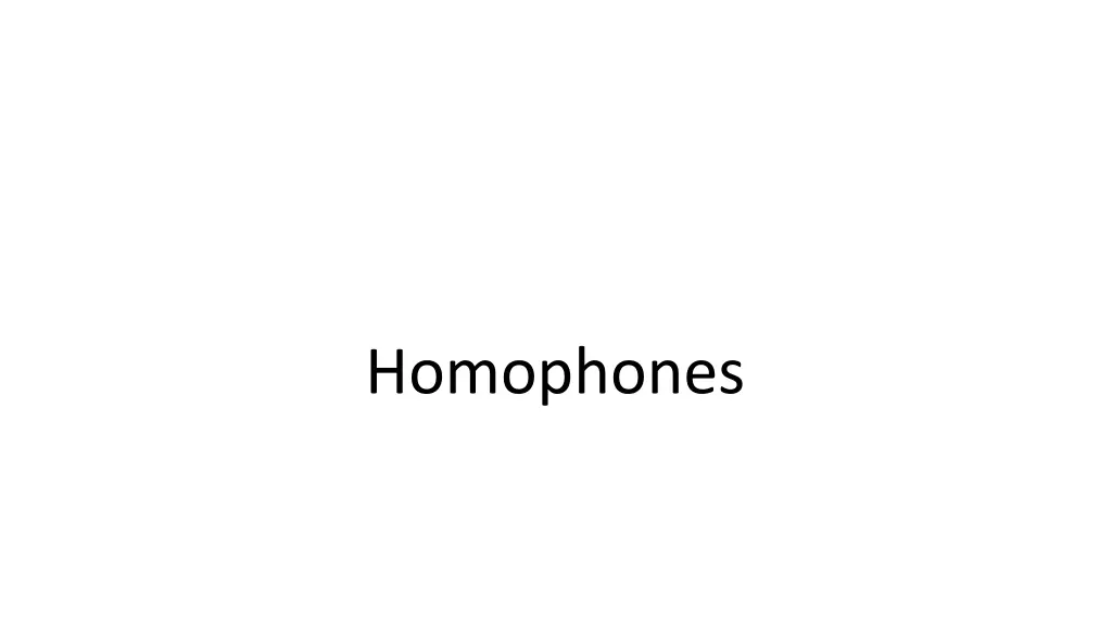 homophones 2