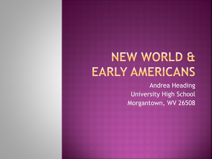 new world early americans