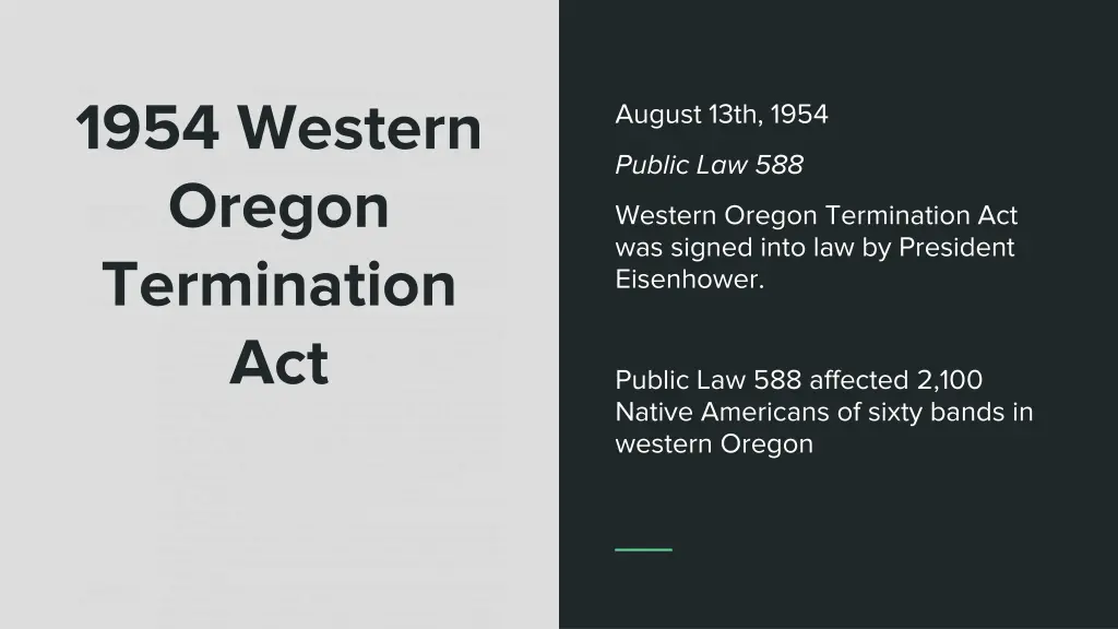 1954 western oregon termination act