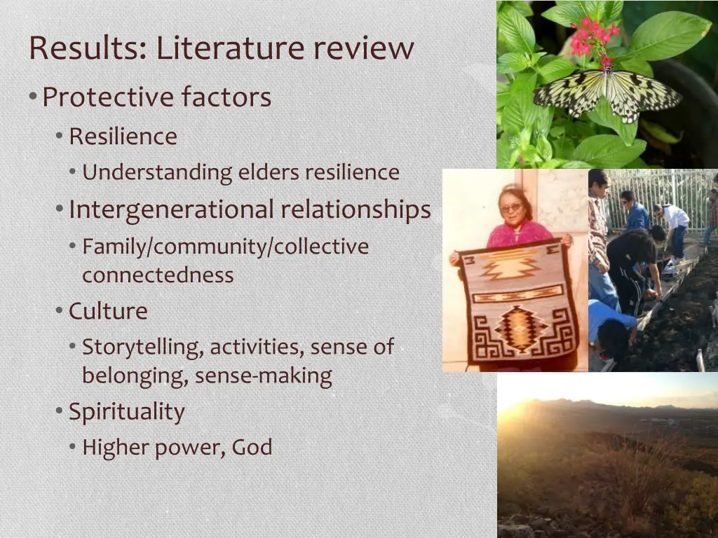 results literature review protective factors