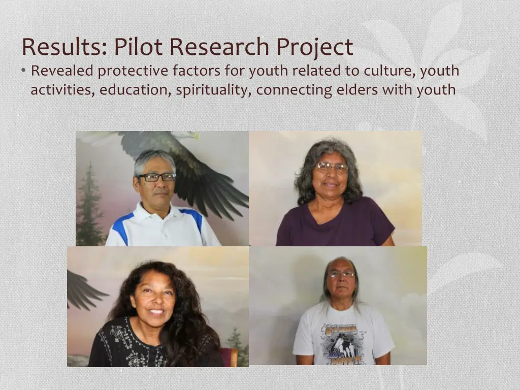 results pilot research project revealed