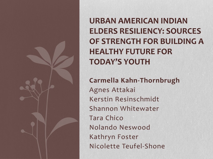 urban american indian elders resiliency sources