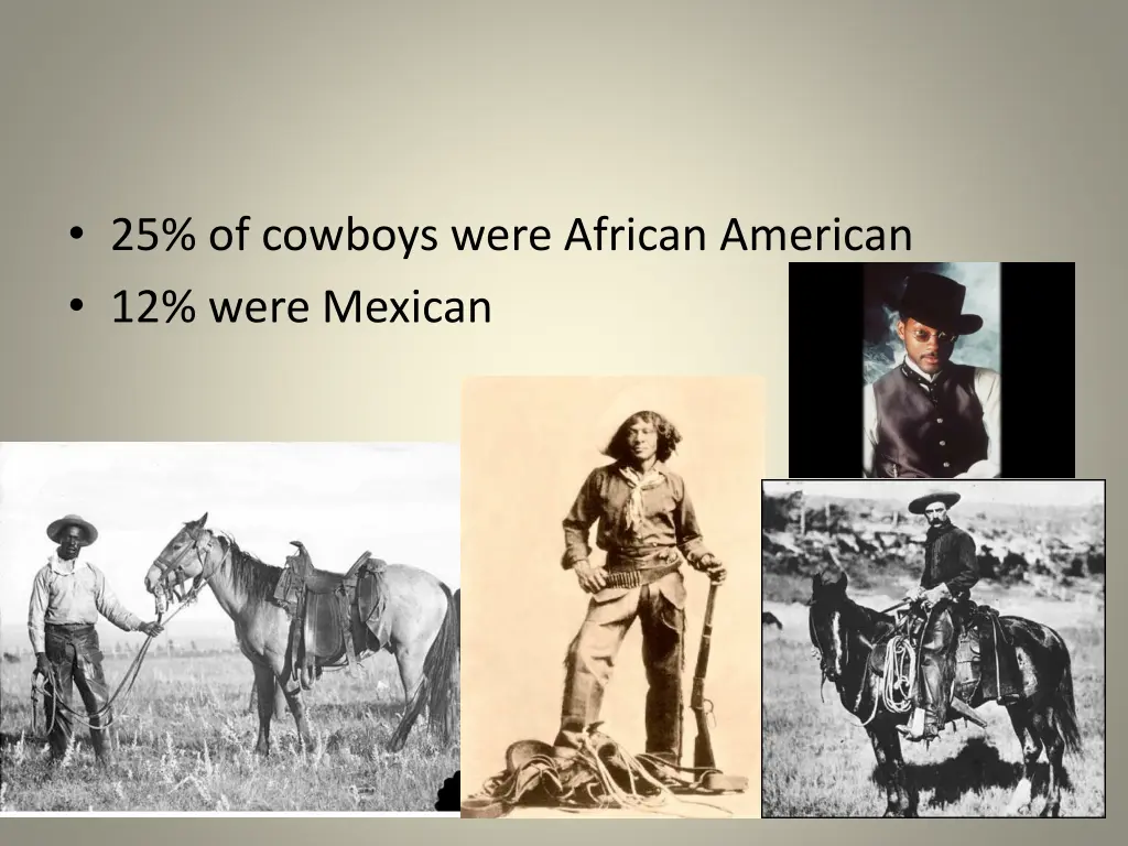 25 of cowboys were african american 12 were