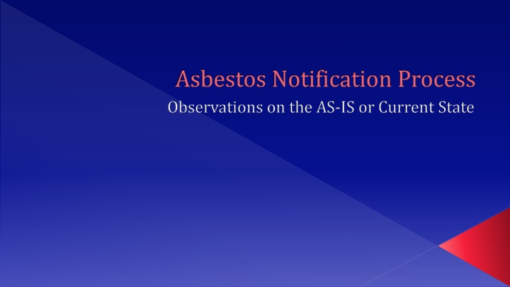 asbestos notification process observations