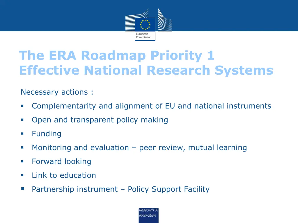 the era roadmap priority 1 effective national