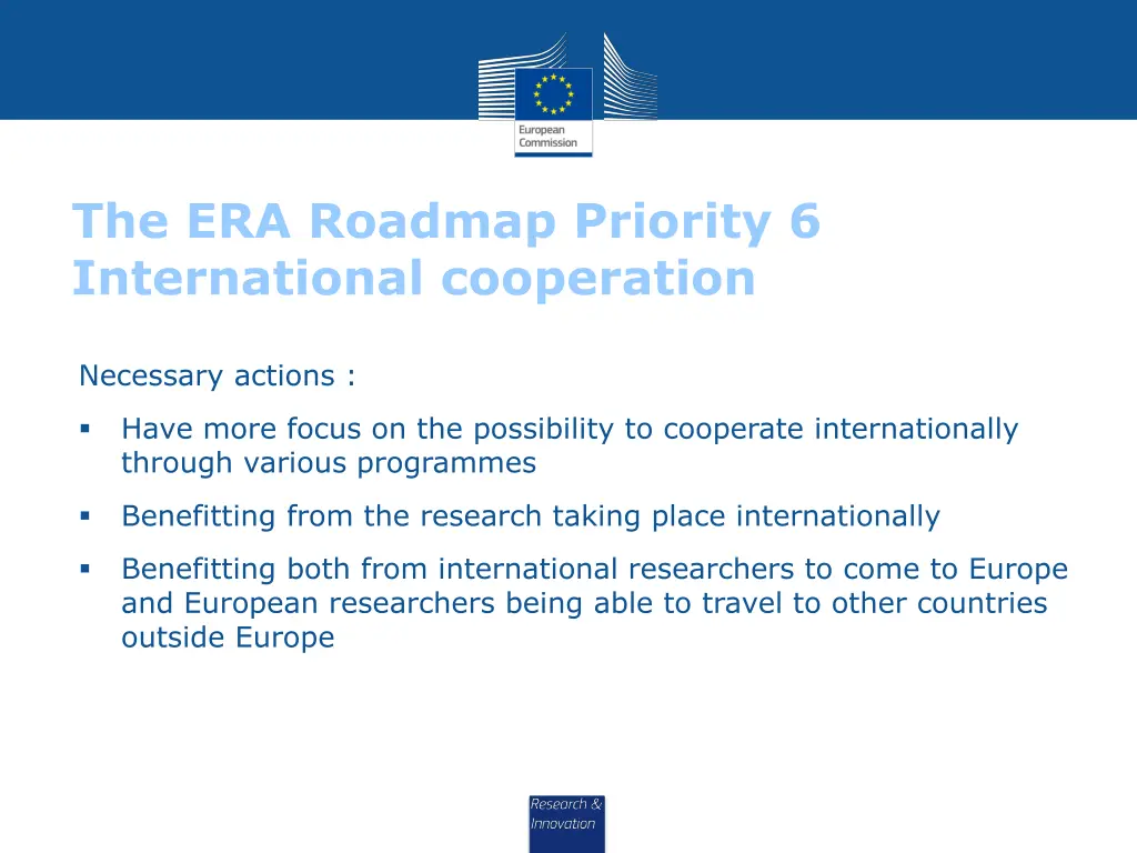 the era roadmap priority 6 international