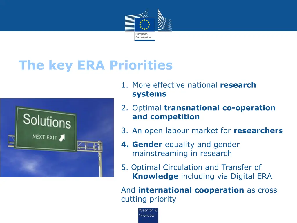 the key era priorities