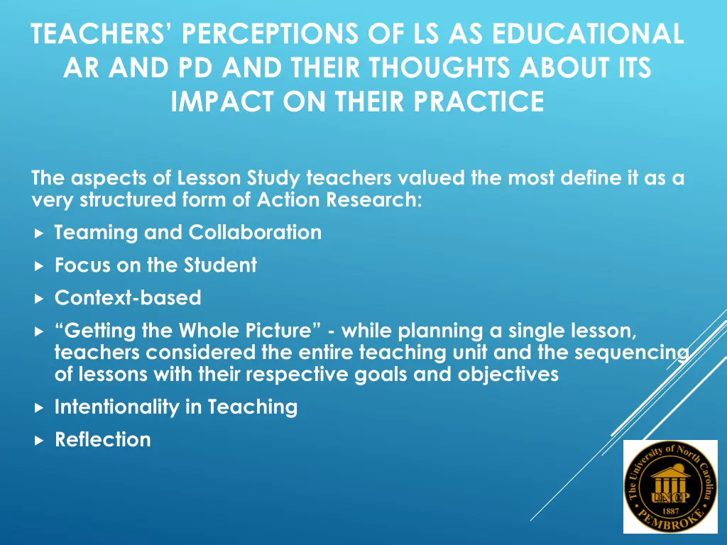 teachers perceptions of ls as educational