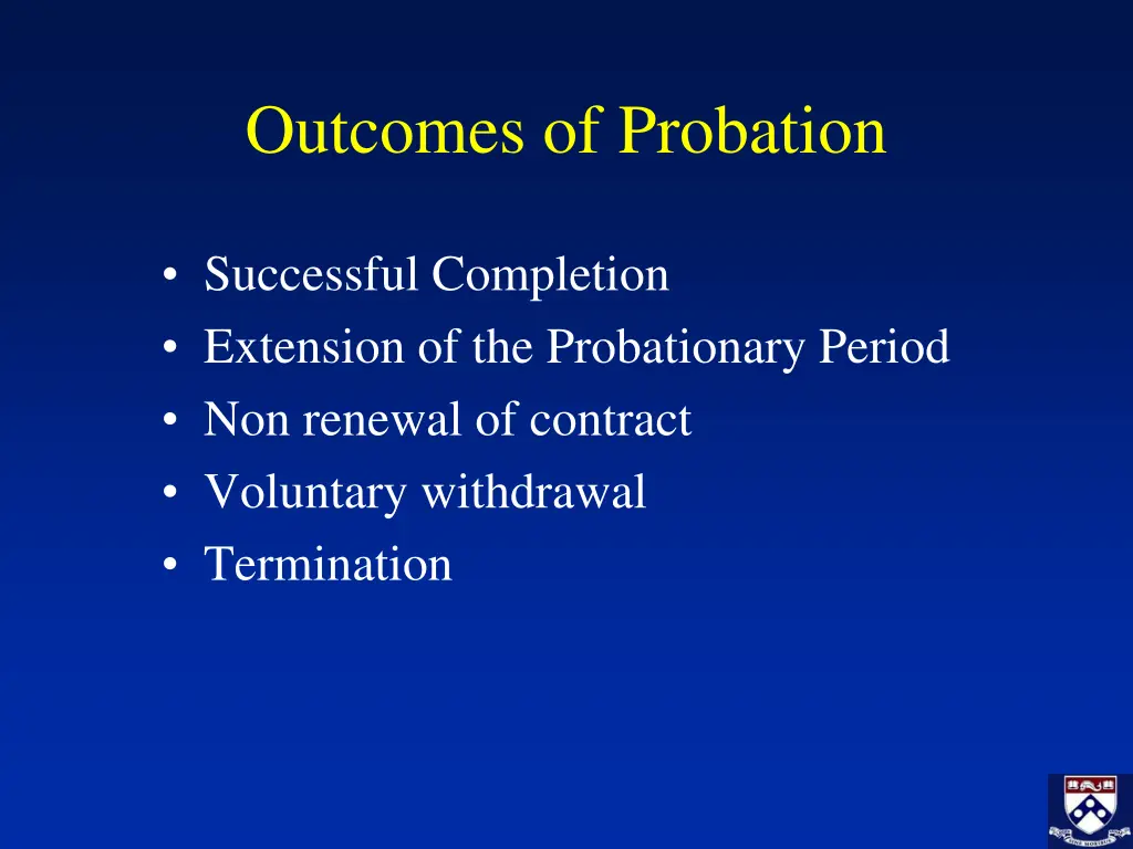 outcomes of probation