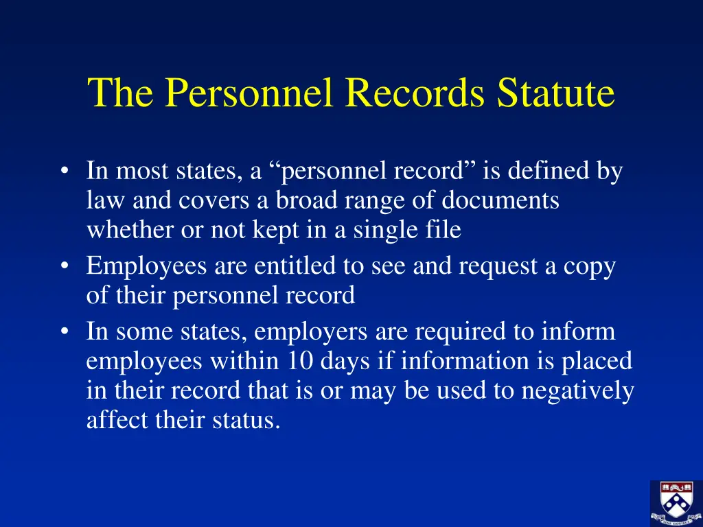 the personnel records statute