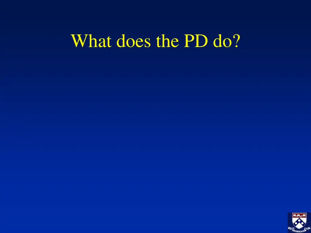 what does the pd do