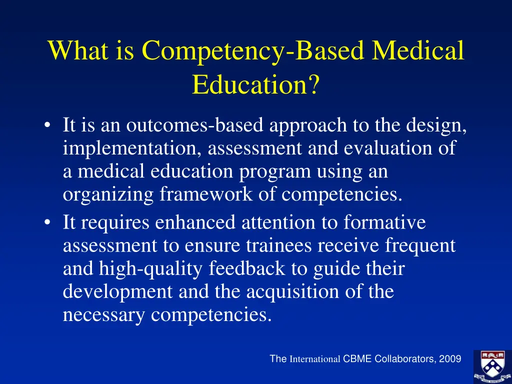 what is competency based medical education