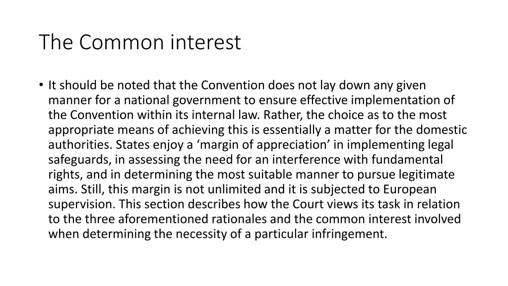 the common interest 1