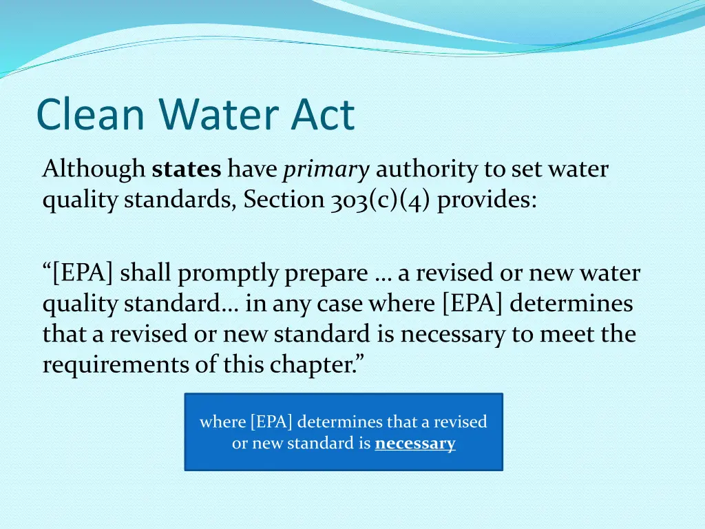 clean water act