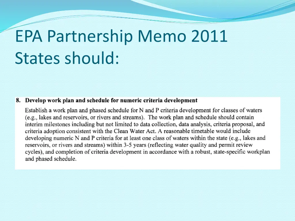 epa partnership memo 2011 states should