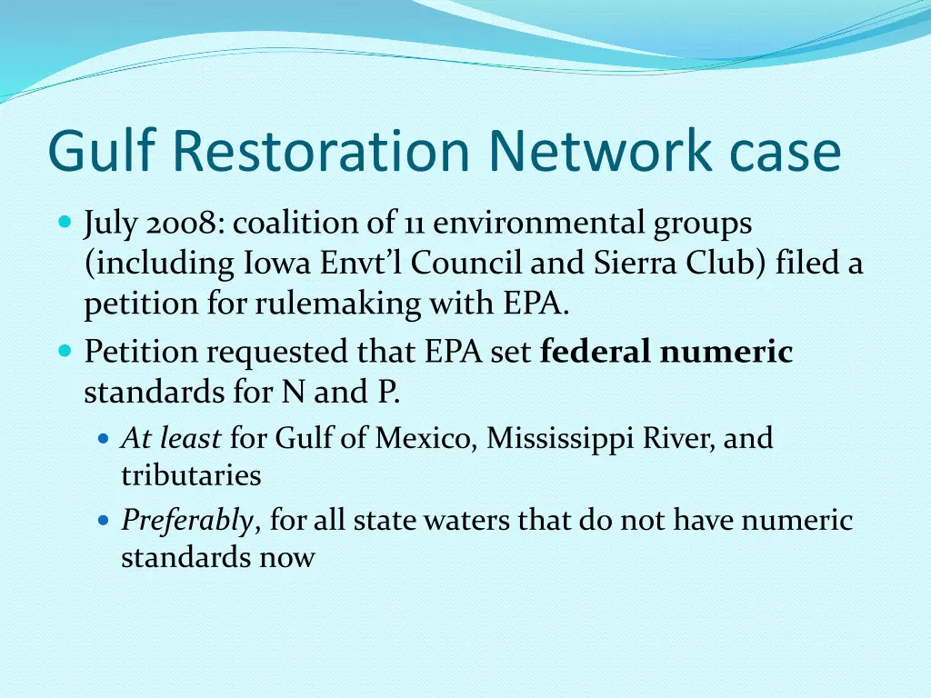 gulf restoration network case