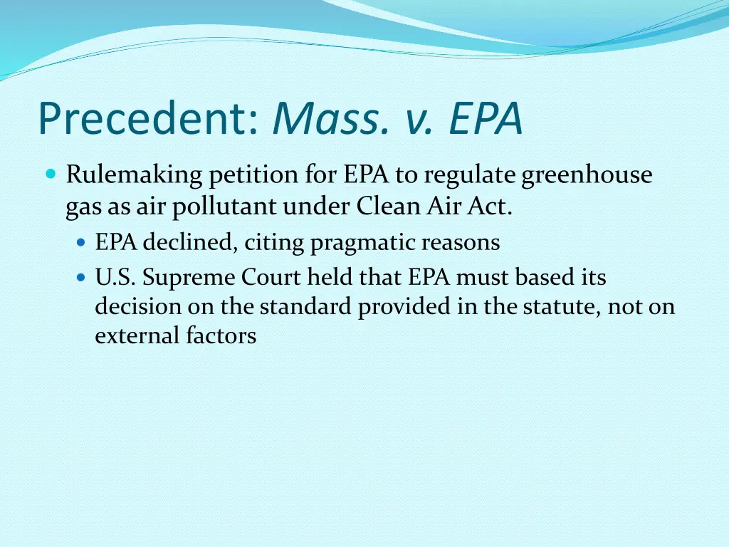 precedent mass v epa