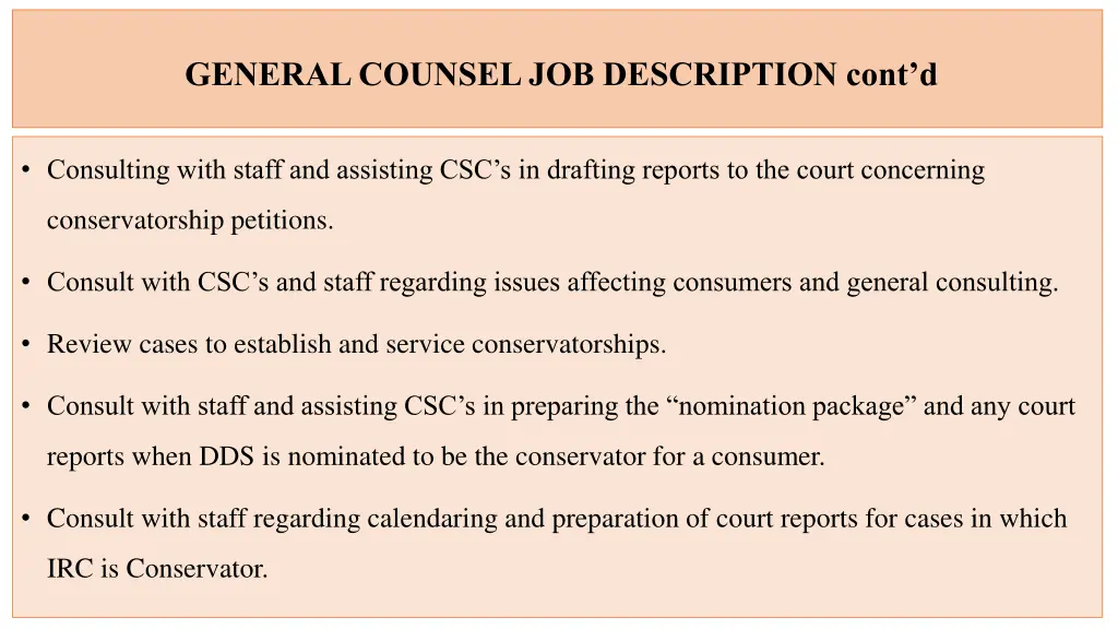 general counsel job description cont d 2