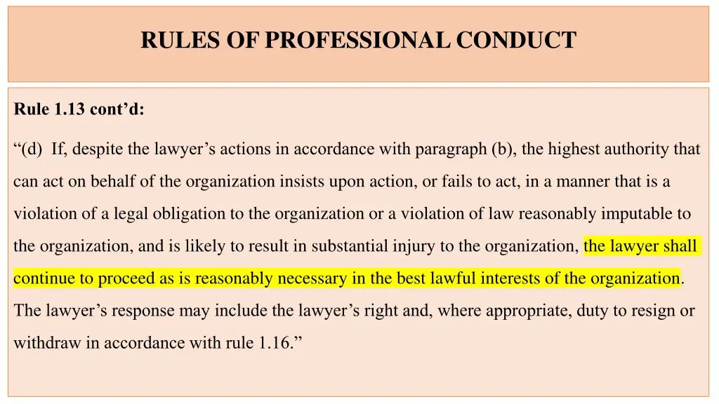 rules of professional conduct 1