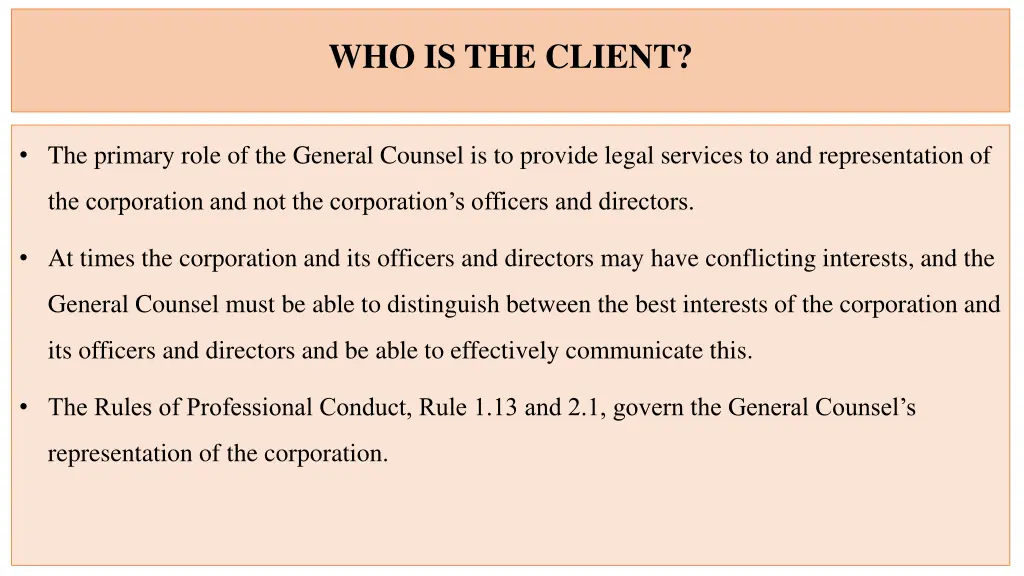 who is the client