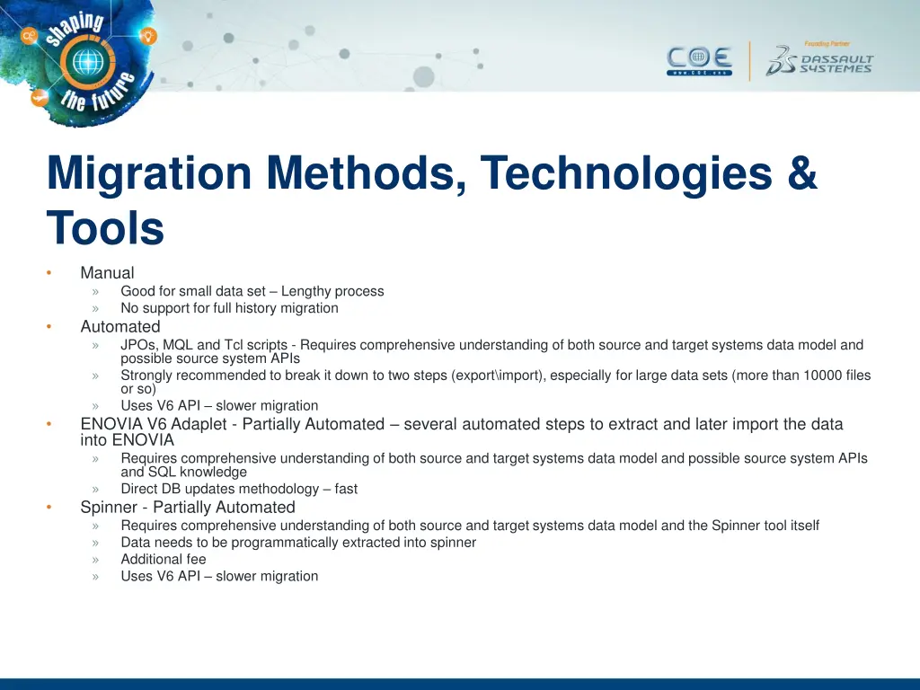 migration methods technologies tools manual good