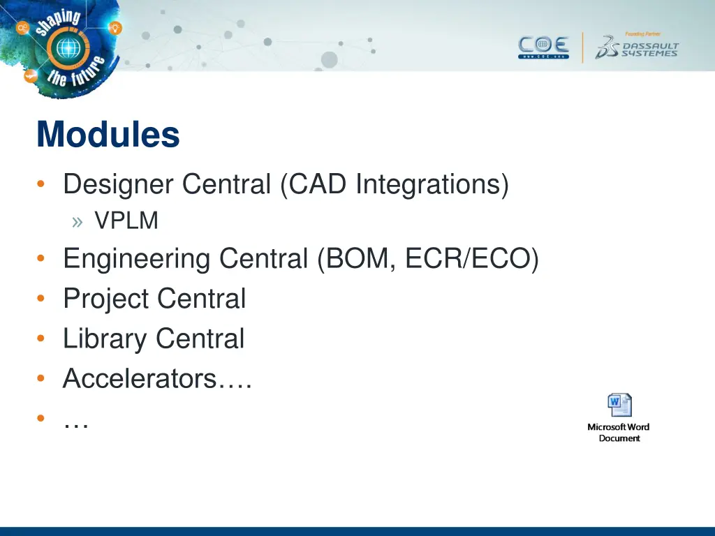 modules designer central cad integrations vplm