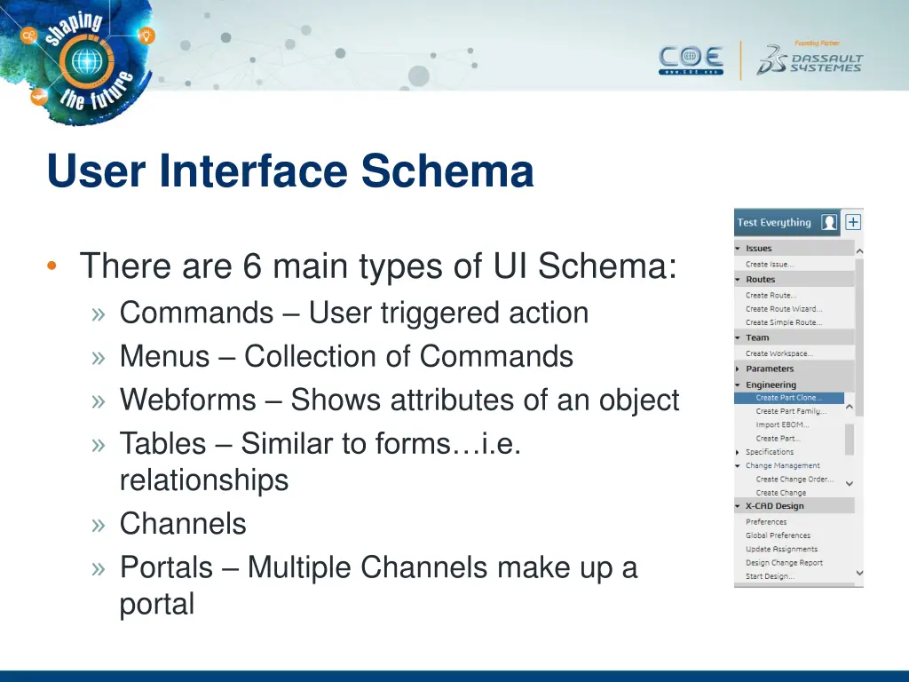 user interface schema